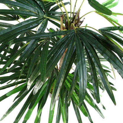 100cm Artificial Raphis Palm Tree - Perfectly Realistic Indoor Plant for Tropical Ambience