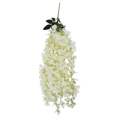 Pack of 6 x 80cm Cream Hanging Wisteria Flowers