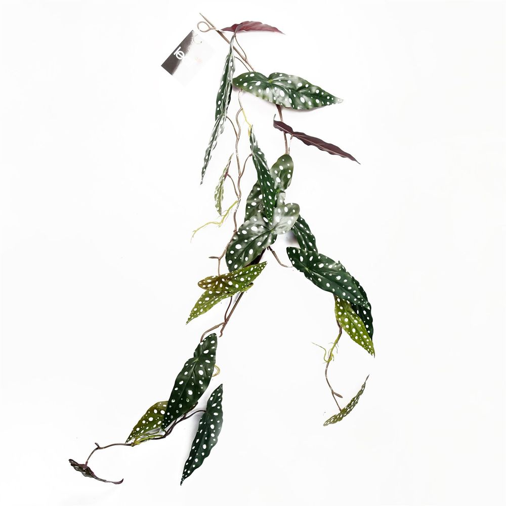 Set of 6 x 110cm Artificial Hanging Begonia Maculata - Spotted Design