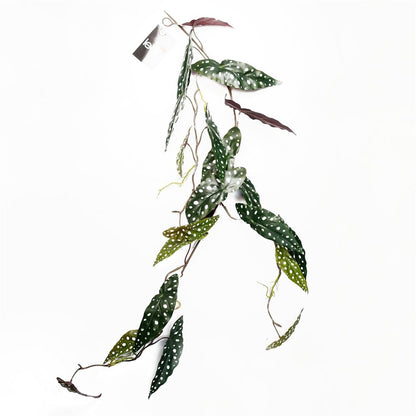 Set of 6 x 110cm Artificial Hanging Begonia Maculata - Spotted Design