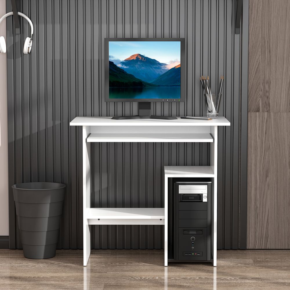 White Computer Desk with 73.5 cm Height, Perfect for Stylish Home Offices