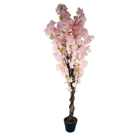 150cm Artificial Pink Blossom Tree, Lifelike and Beautiful