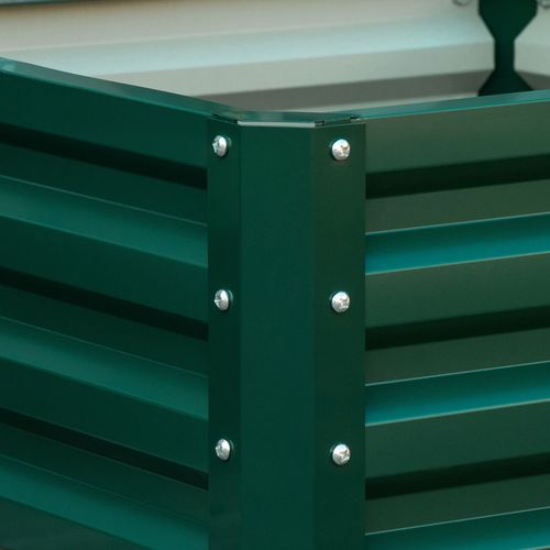 Set of 2 Durable Galvanised Raised Garden Planters - Easy Assembly!