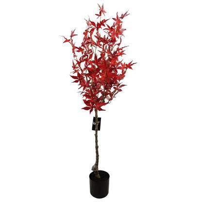 120cm Artificial Red Maple Tree - Stunning Autumn Decor for Any Space