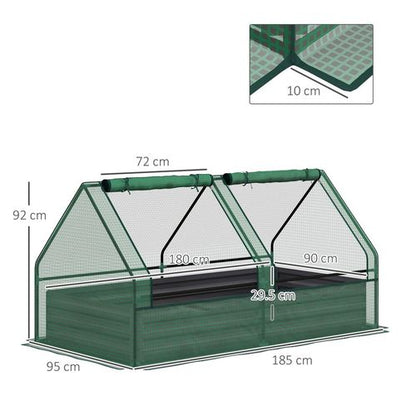 2-in-1 Raised Garden Bed with Greenhouse Cover for Optimal Growth