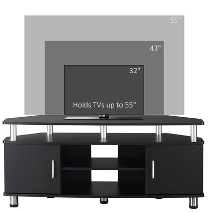 TV Unit Cabinet with Storage Shelves and Cupboard for Entertainment Centre