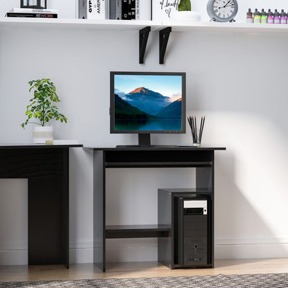 Black Computer Desk with 73.5 cm Height, Ideal for Comfortable Office Work