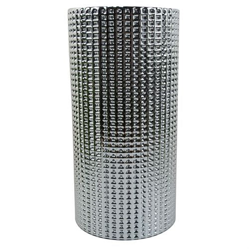 30cm Silver Dot Glass Vase