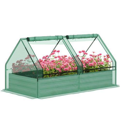 2-in-1 Raised Garden Bed with Greenhouse Cover for Optimal Growth