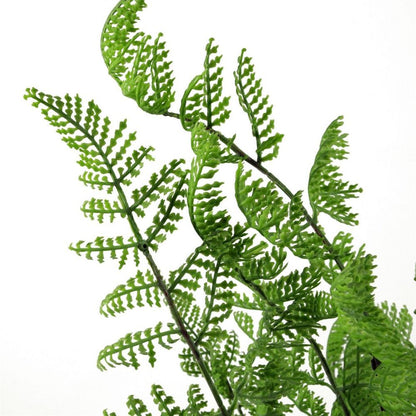 50cm Dark Green Artificial Southern Wood Fern Bush - Realistic Look