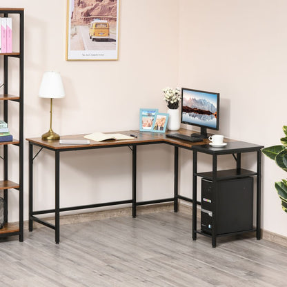 Compact Gaming Workstation Computer Desk with Adjustable Storage Shelf for Flexibility