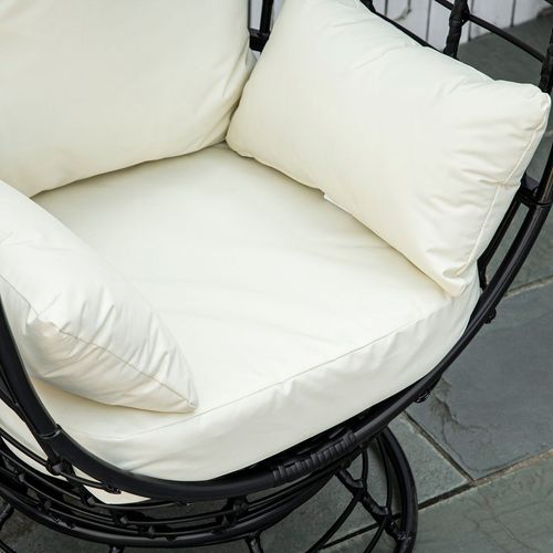 Ultimate Swivel Egg Chair – Stylish Rattan Patio Lounger with Plush Cushion