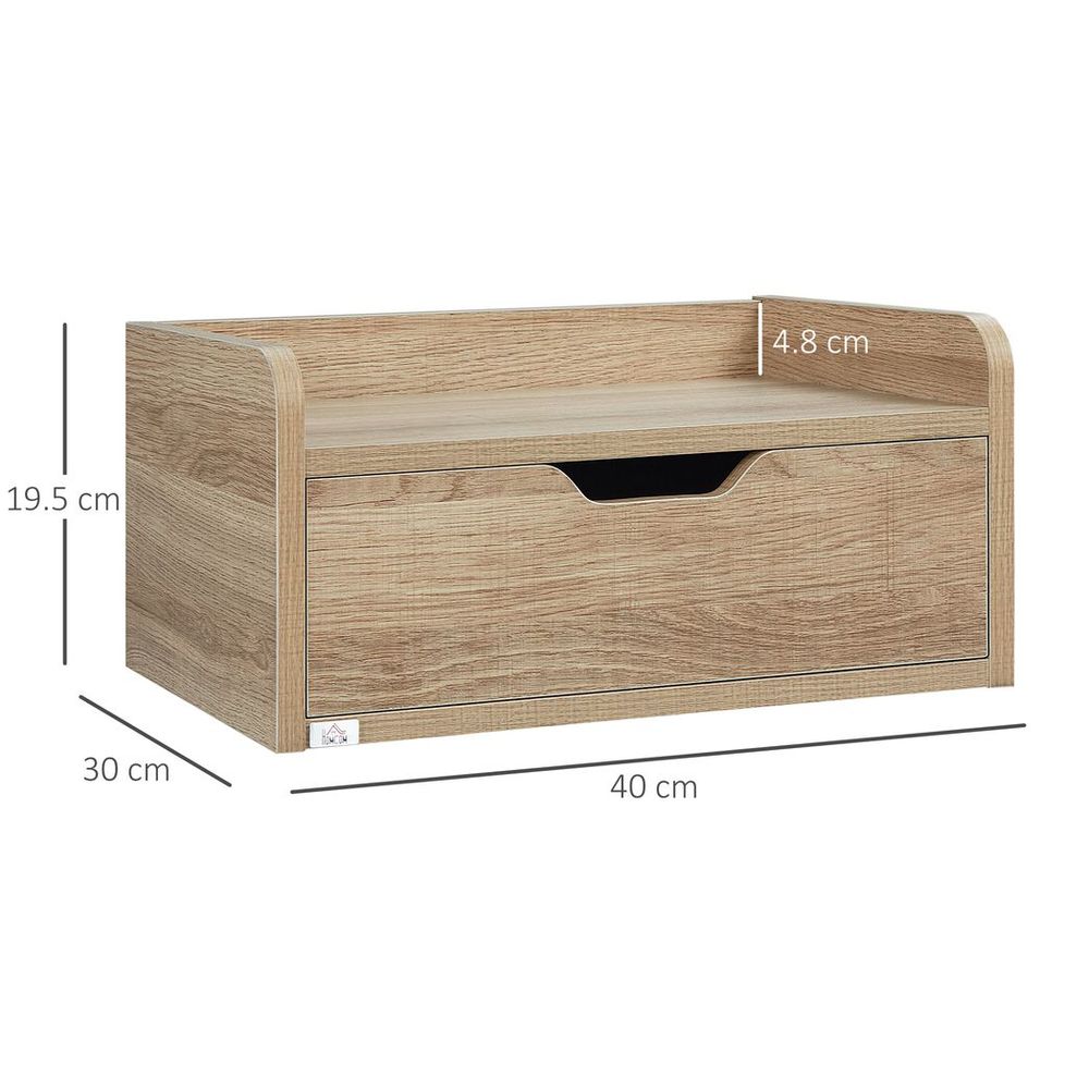 Set of 2 Floating Nightstands with Wall Mounted Design and Drawer for Bedroom Convenience