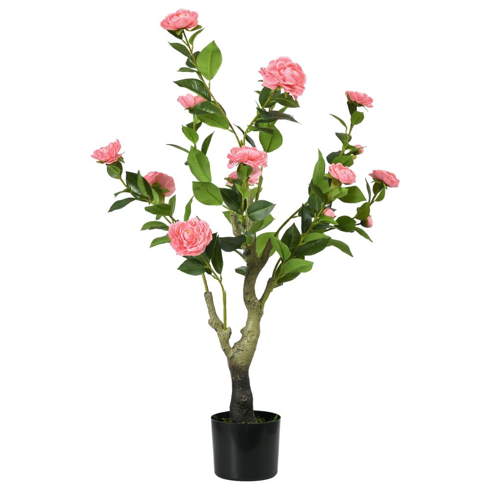 Potted Artificial Camellia Plant - Pink for Indoor/Outdoor Use