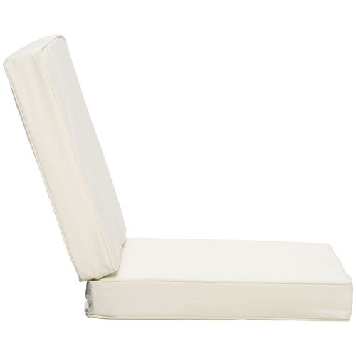 Transform Your Patio: Cream White Outdoor Seat & Back Cushion Set