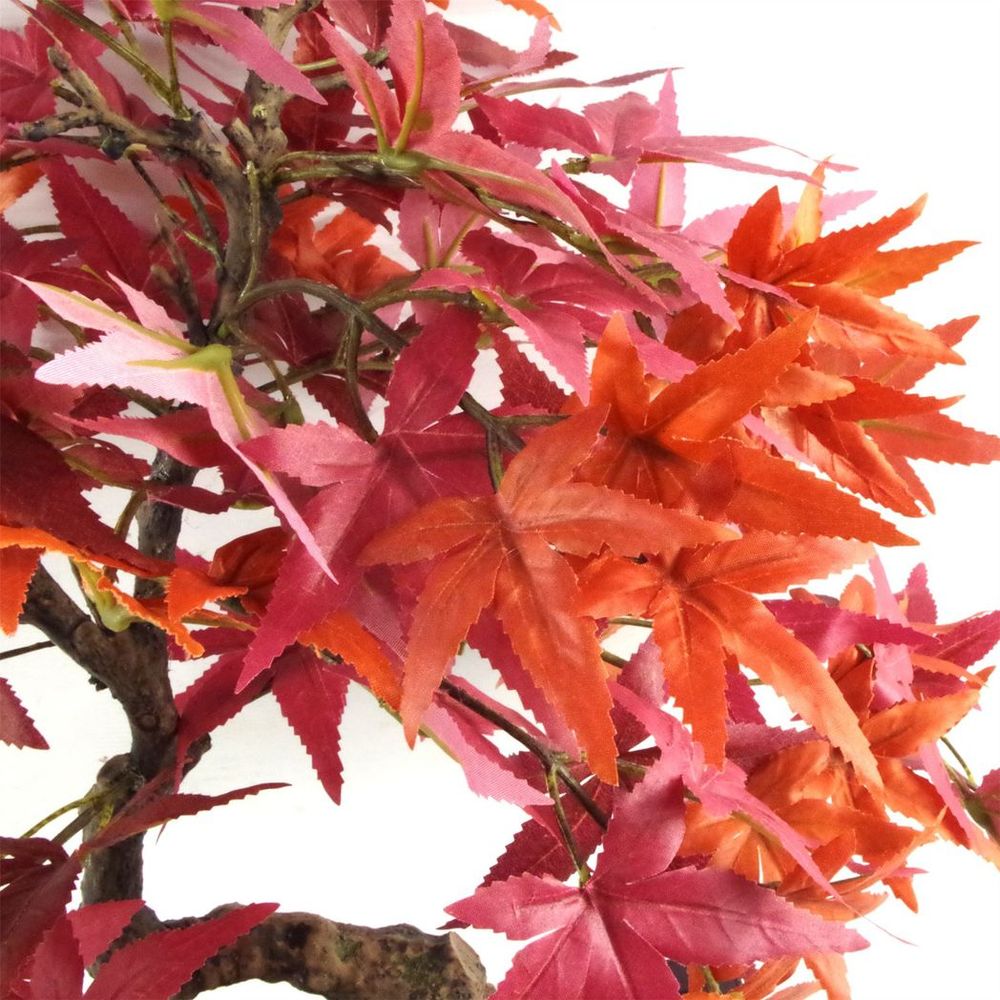 50cm Artificial Red Maple Bonsai Tree, Lifelike and Attractive