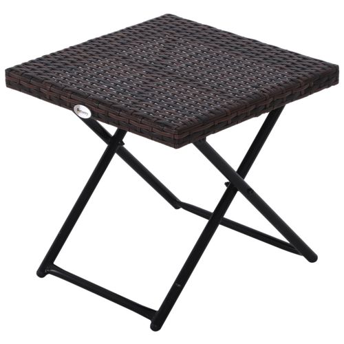 Versatile Folding Rattan Coffee Table for Outdoor & Indoor Spaces