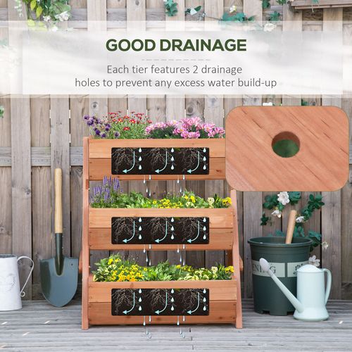 3-Tier Wooden Elevated Garden Bed Kit - Bloom in Style!