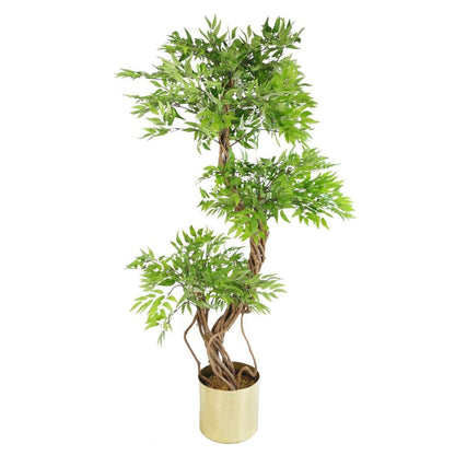 140cm Lifelike Artificial Japanese Fruticosa Ficus Tree for Indoor Aesthetics