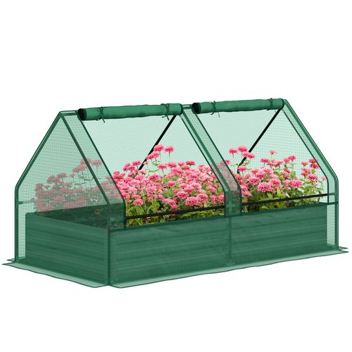 2-in-1 Raised Garden Bed with Greenhouse Cover for Optimal Growth