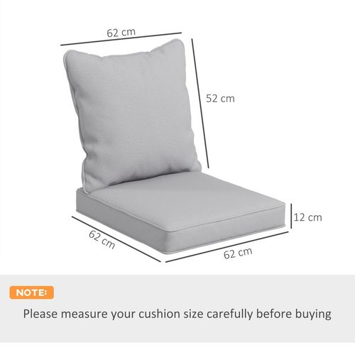 Luxe Outdoor Back & Seat Cushion Set - Comfort in Light Grey