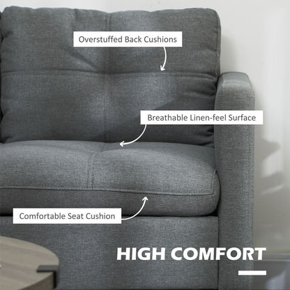 Modern Upholstered Loveseat Sofa – 2-Seater Settee for Living Room or Bedroom