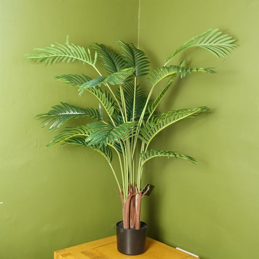 110cm Large Areca Palm Tree - Potted in Black Pot for Stylish Decor