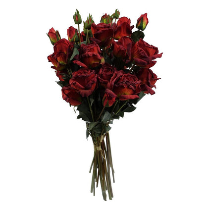 Red Rose Artificial Flower Sprays: 6x60cm, 24 Flowers & 18 Buds