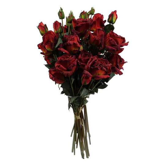 Red Rose Artificial Flower Sprays: 6x60cm, 24 Flowers & 18 Buds
