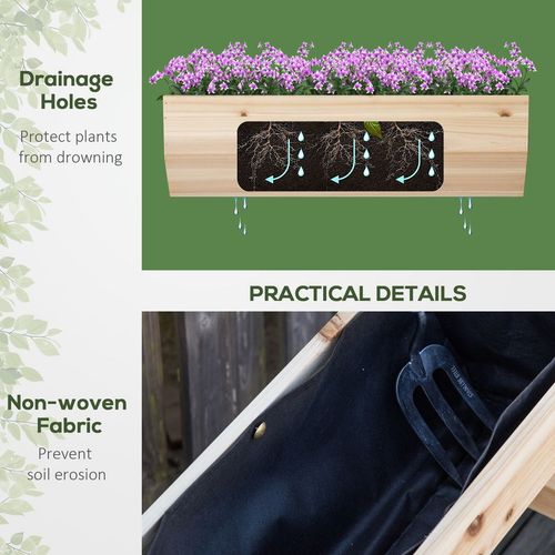 Elevated Wood Garden Bed Planter: 3-Tier A-Frame for Endless Growth