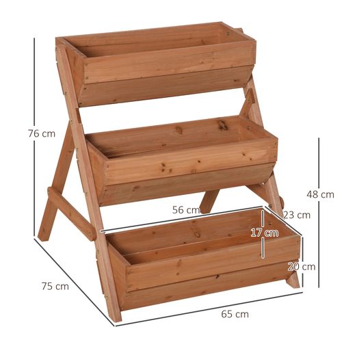 3-Tier Wooden Elevated Garden Bed Kit - Bloom in Style!