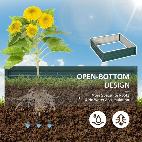 Modular Raised Garden Bed Kit - Perfect for Flowers & Veggies, 120x120cm