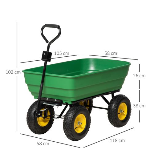 125L Heavy-Duty Garden Cart: Effortless Transport & Quick Dump Design