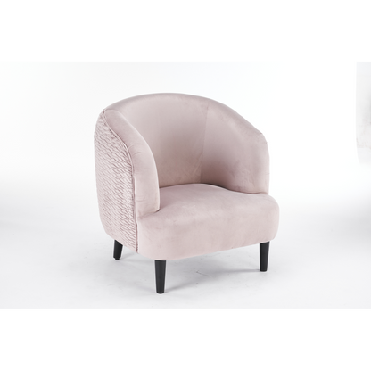 77cm Grey Velvet Armchair, Luxurious and Comfortable