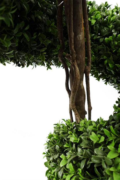 150cm Spiral Buxus Tree - Artificial and UV Resistant for Outdoor Spaces