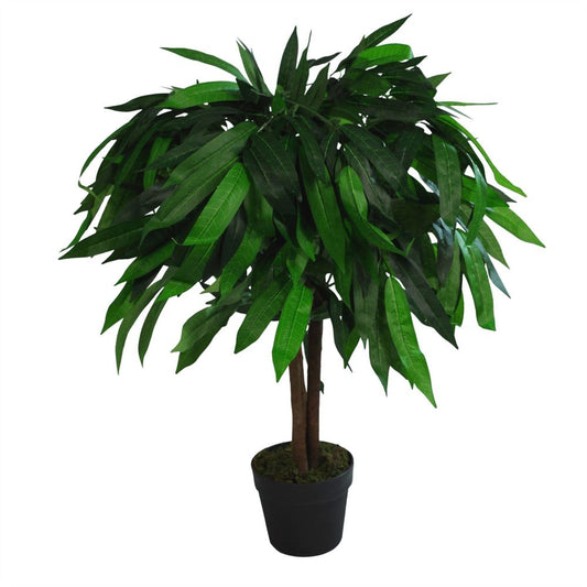 80cm Large Artificial Mango Tree - Perfect for Tropical Indoor Decor