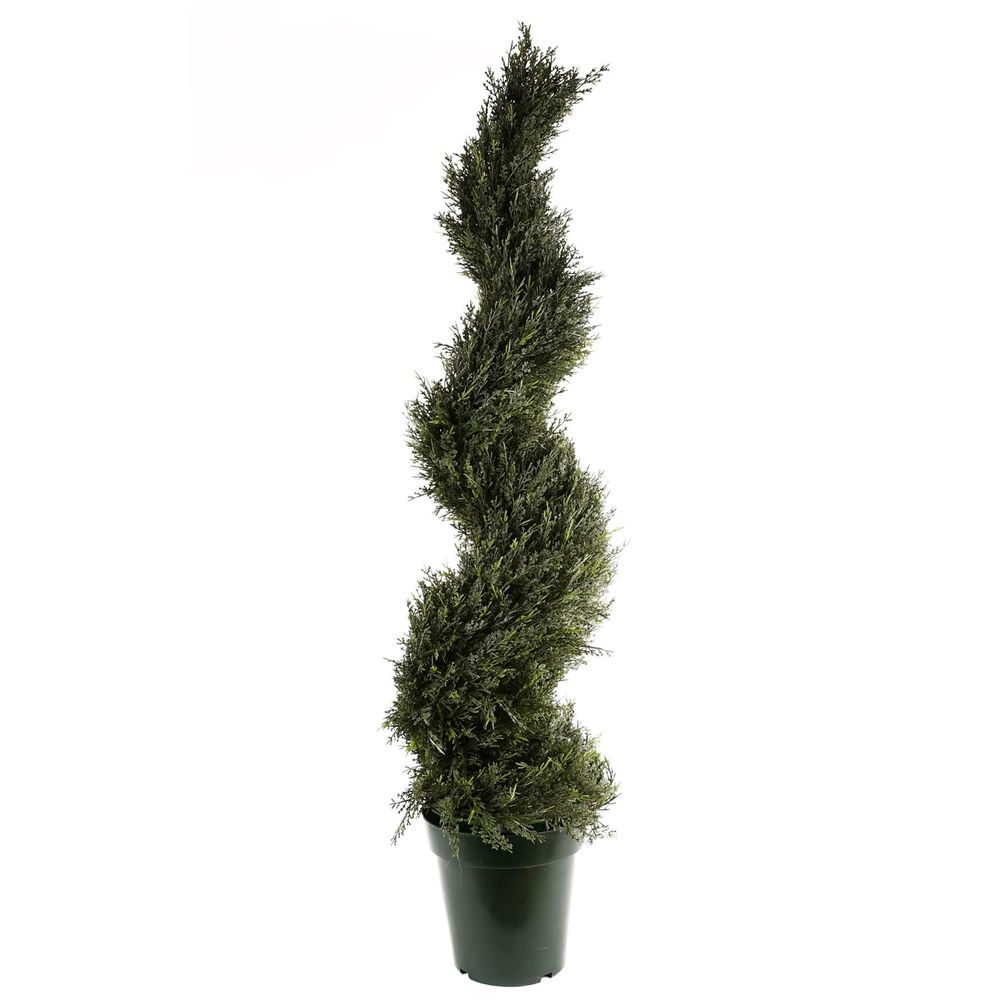 120cm Spiral Cypress Tree with 1848 Leaves - UV Resistant and Elegant