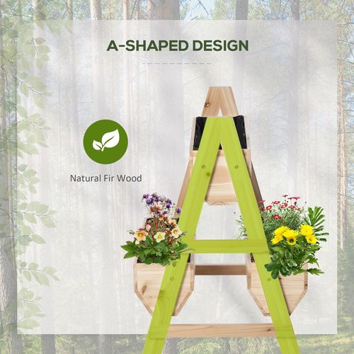 Elevated Wood Garden Bed Planter: 3-Tier A-Frame for Endless Growth