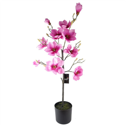 110cm Pink Potted Magnolia Tree - Beautiful Floral Accent