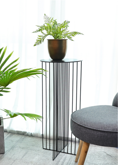 Metal Flower Stand Side Table, Modern and Chic