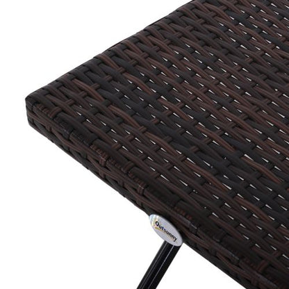 Versatile Folding Rattan Coffee Table for Outdoor & Indoor Spaces