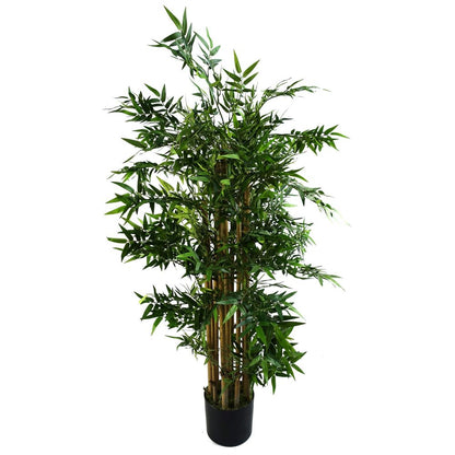 120cm Artificial Oriental Bamboo Plant - Exotic Faux Greenery for Stylish Indoor Decor