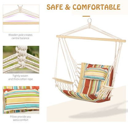 Cosy Hanging Hammock Chair - Safe, Spacious & Stylish Outdoor Swing