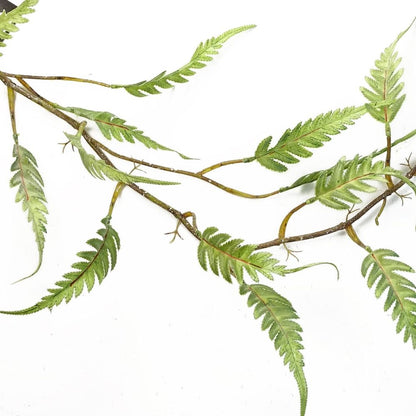 Set of 6 x 125cm Artificial Hanging Trailing Fern Plants