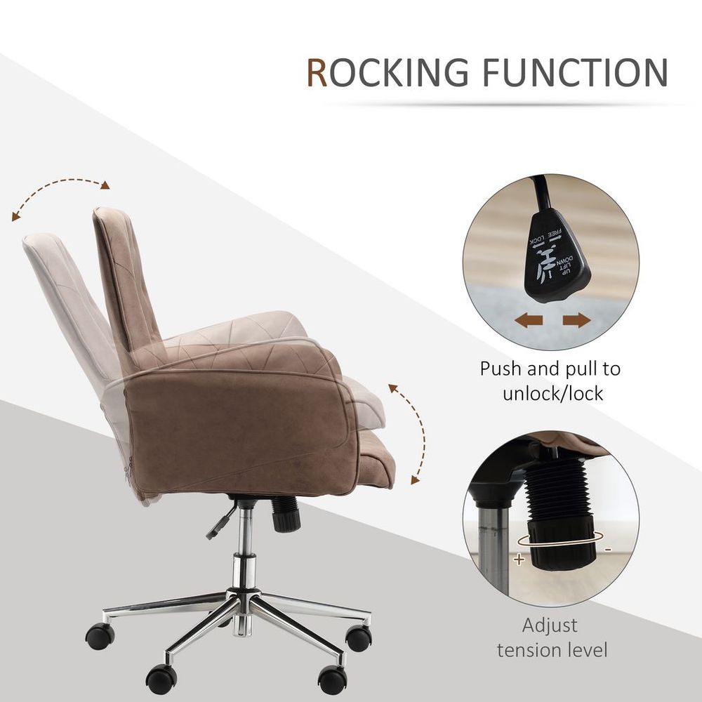 Modern Brown Tufted Dining Room Chair with Armrests for Stylish Comfort