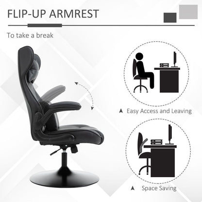 Home Office Gaming Chair with Swivel Base and Lumbar Support for Comfort
