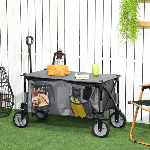 Versatile Folding Garden Trolley - Durable, Collapsible, Perfect for Outdoor Adventures!