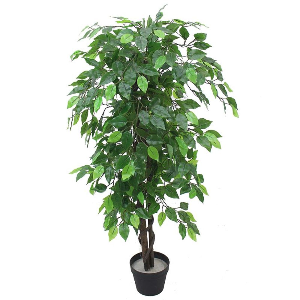 120cm Artificial Ficus Tree - Large Bushy Shape for Lush Indoor Styling