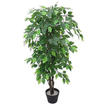 120cm Artificial Ficus Tree - Large Bushy Shape for Lush Indoor Styling