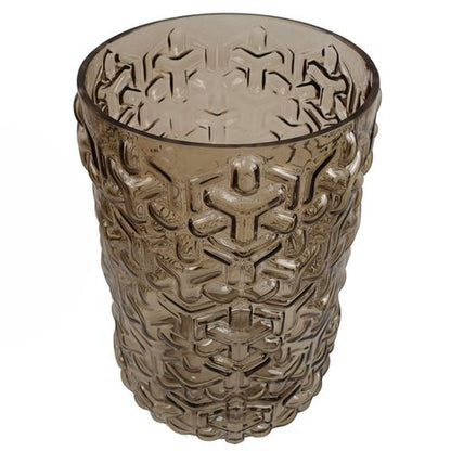 29cm Embossed Chestnut Glass Vase